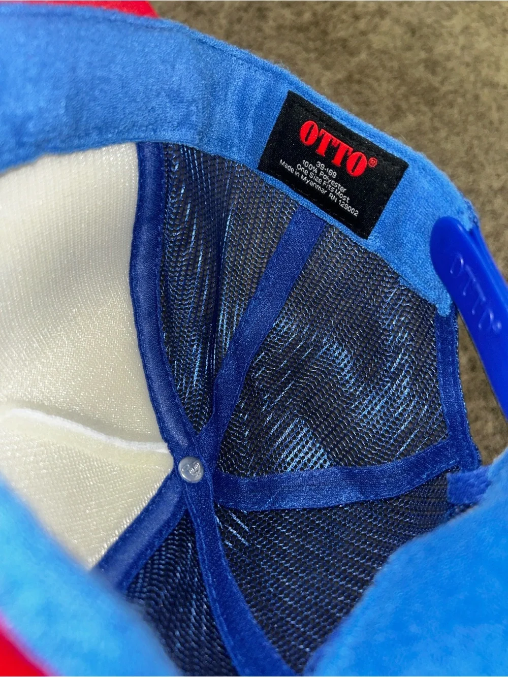 OTTO Kids Red and Light Blue Trucker Hats - Patriotic Prints